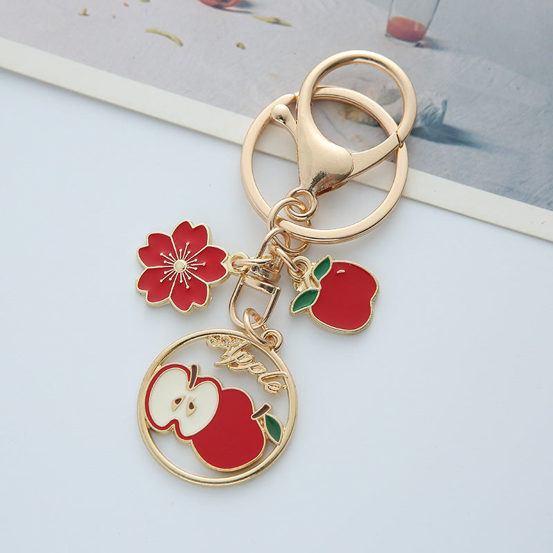Fruit-shaped Heart Keychain Bag Charm