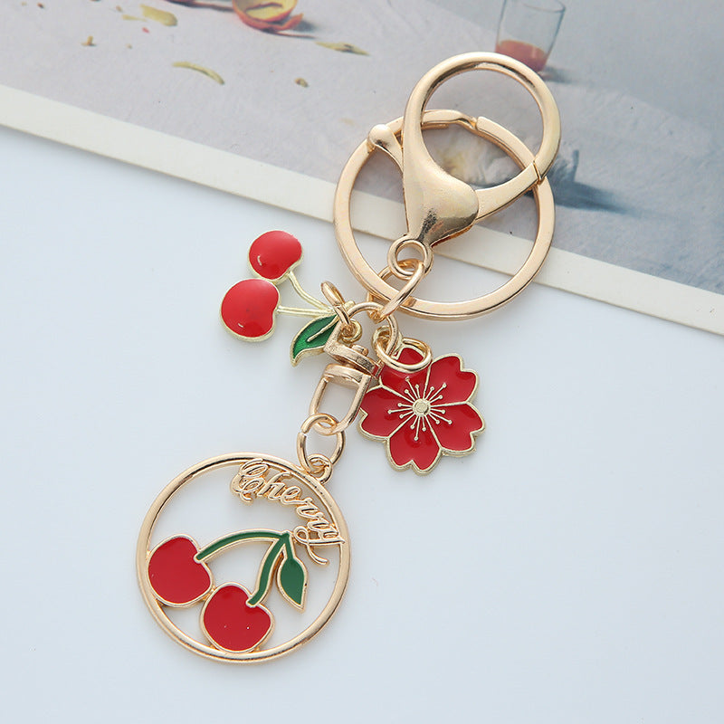 Fruit-shaped Heart Keychain Bag Charm