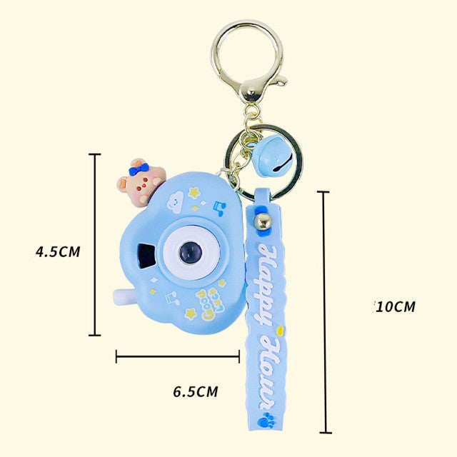 Home Minimalist Cloud Projection Camera Keychain Charm