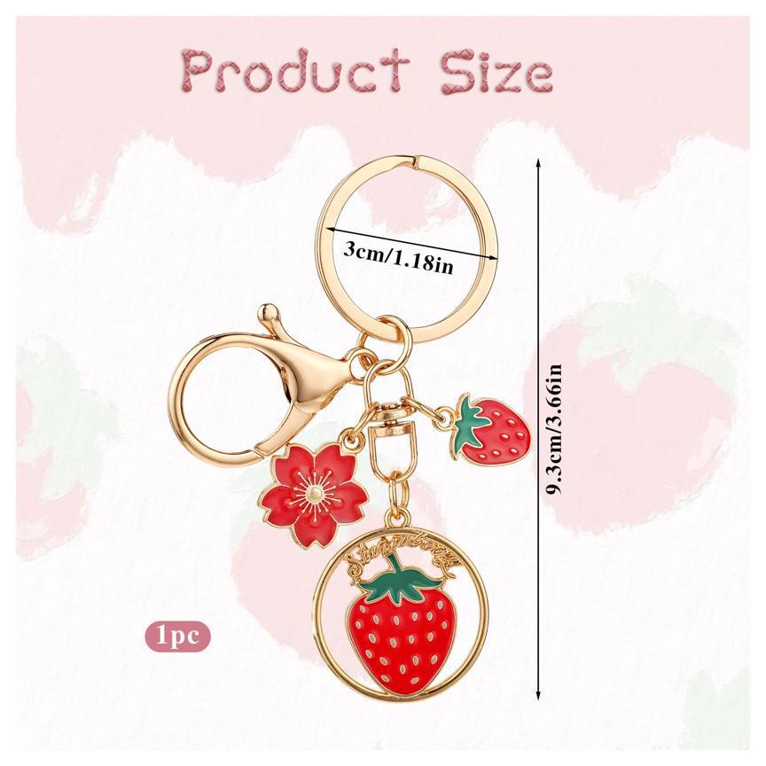 Fruit-shaped Heart Keychain Bag Charm