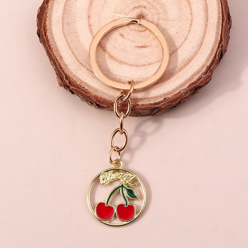 Fruit-shaped Heart Keychain Bag Charm